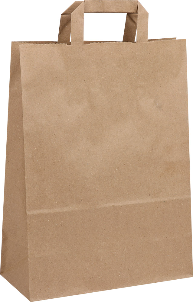 242052-EC Vrećica L natron za hranu pap.ručka natur 26x35x12cm P250