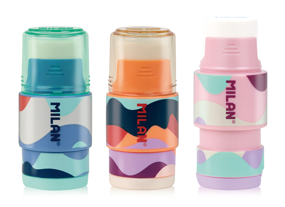 242078-EC Gumica+šiljilo MILAN Extension The Fun plastično sa kućištem P16/160