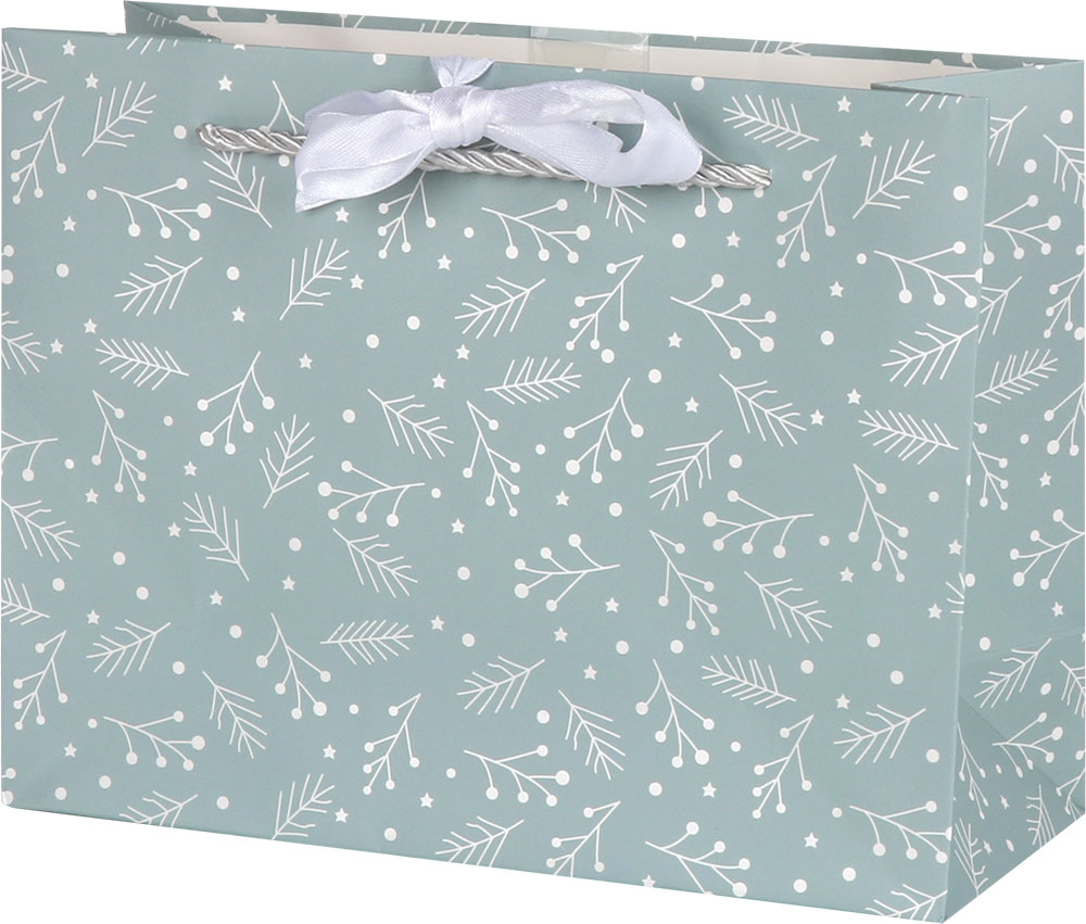 242215-EC Vrećica M božićna ekskluziv horiz UV mašna 23x10x18 cm 77666 P12/240