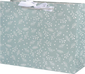 242218-EC Vrećica L božićna ekskluziv horiz UV mašna 33x12x26cm 77667 P12/120