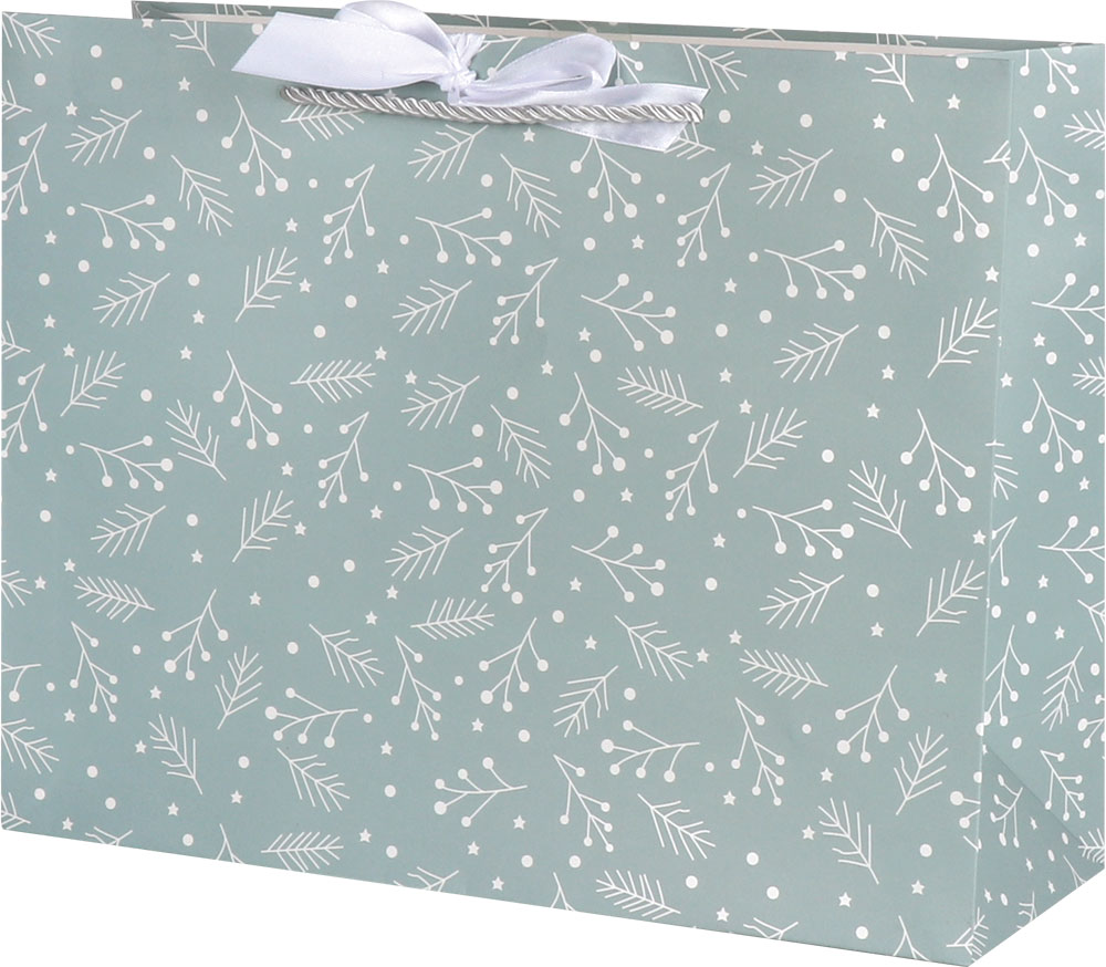 242218-EC Vrećica L božićna ekskluziv horiz UV mašna 33x12x26cm 77667 P12/120