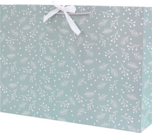 242219-EC Vrećica XL božićna ekskluziv horiz UV mašna 45x10x33cm 77668 P12/120