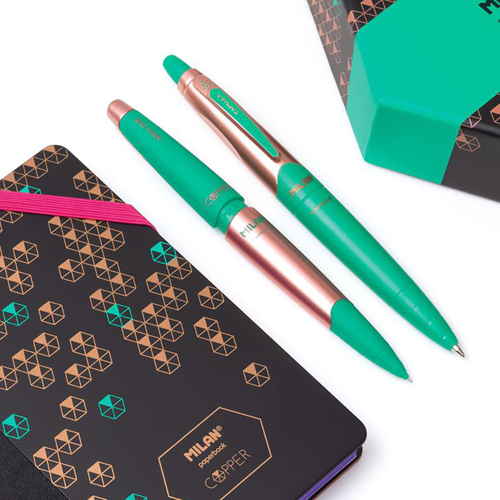 242230-EC Ol.kem. MILAN Capsule Copper 1mm sort display P20/360