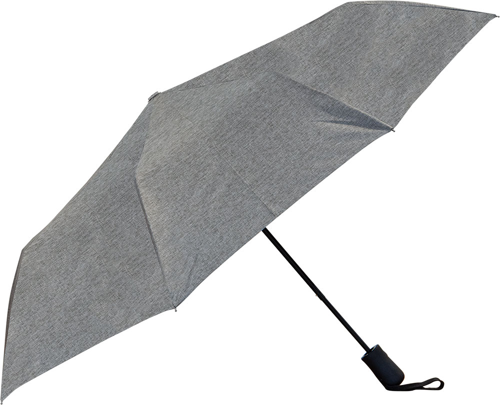 242289-EC Kišobran Cationic sklopivi 8-panelni aut. O/C sivi melanž 12/48