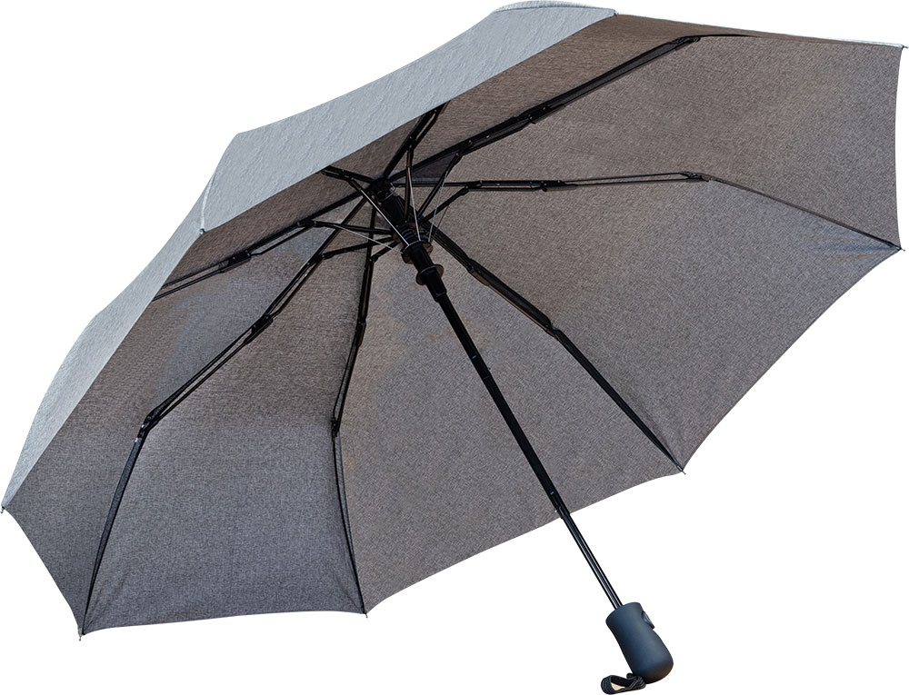 242289-EC Kišobran Cationic sklopivi 8-panelni aut. O/C sivi melanž 12/48