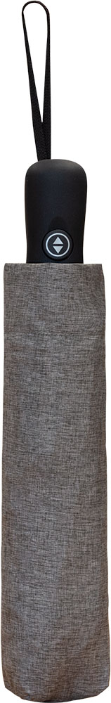 242289-EC Kišobran Cationic sklopivi 8-panelni aut. O/C sivi melanž 12/48