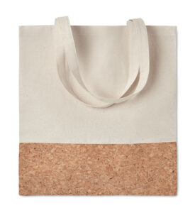 242307-EC Torba shopping pamučna sa plutom 160g ILLA TOTE natur, 38x41cm P100