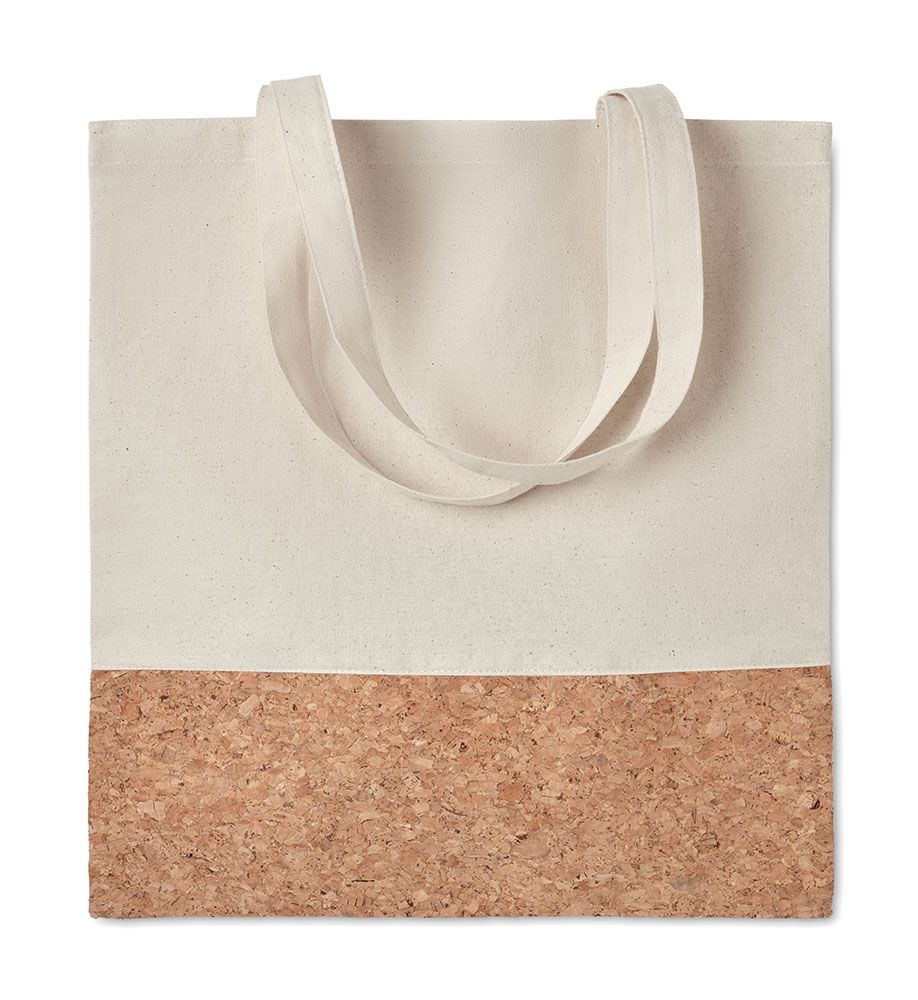 242307-EC Torba shopping pamučna sa plutom 160g ILLA TOTE natur, 38x41cm P100