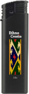 242396-EC Upaljač ATOMIC F2 Ethno Croatia Lika crni