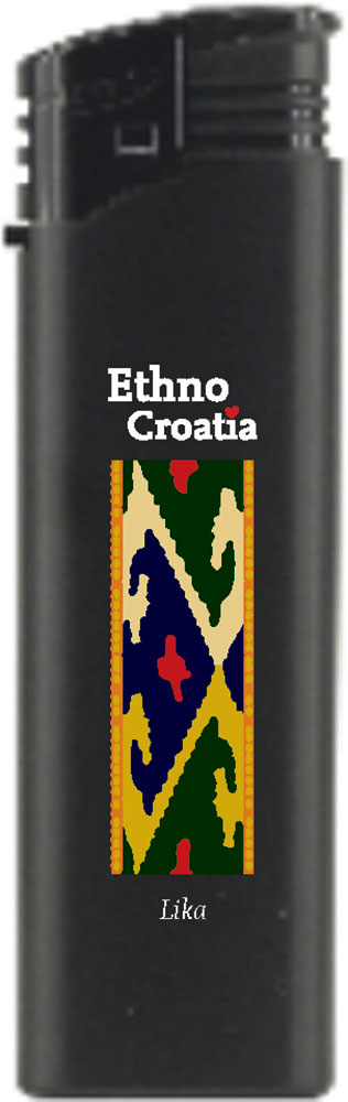 242396-EC Upaljač ATOMIC F2 Ethno Croatia Lika crni