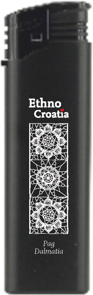 242397-EC Upaljač ATOMIC F2 Ethno Croatia Pag crni