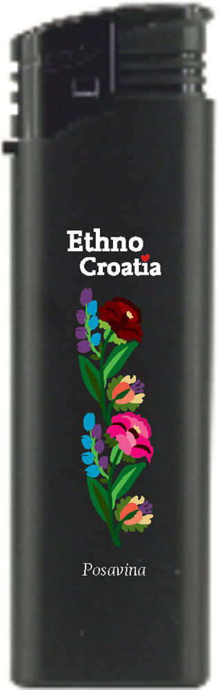 242398-EC Upaljač ATOMIC F2 Ethno Croatia Posavina crni