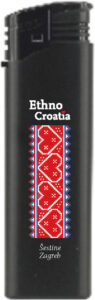 242400-EC Upaljač ATOMIC F2 Ethno Croatia Šestine crni