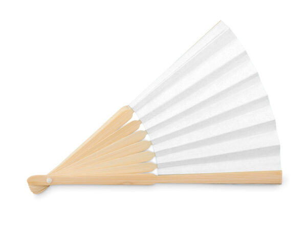 242409-EC Lepeza Fanny Paper bijela od bambusa i papira 21 x 24 cm