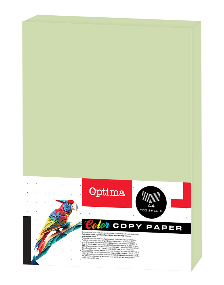 242667-EC Papir fotok.OPTIMA A4 pastel GREEN 80gr. 500/1 PC103 P5