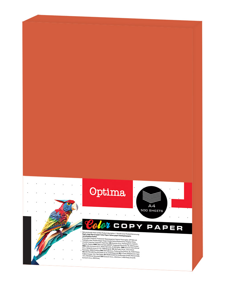 242672-EC Papir fotok.OPTIMA A4 intenziv SAFFRON 80gr. 500/1 DC203 P5