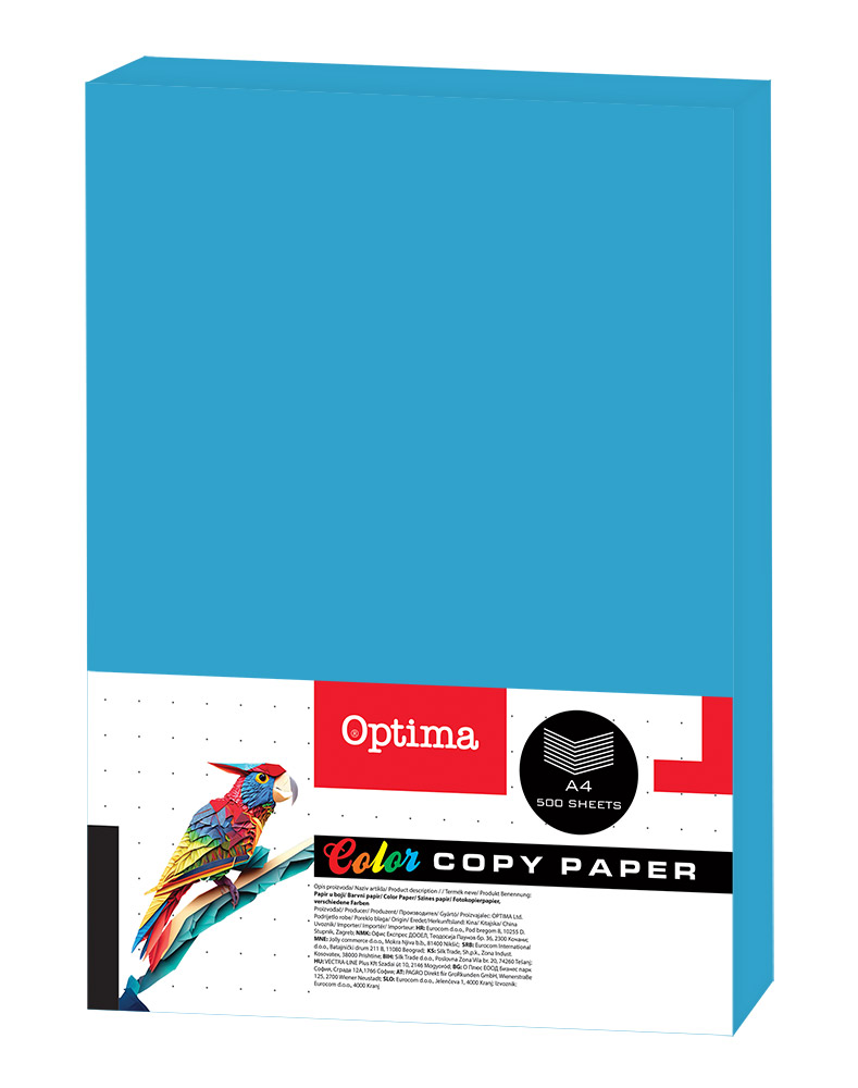 242674-EC Papir fotok.OPTIMA A4 intenziv TURQUOISE 80gr. 500/1 DC205 P5