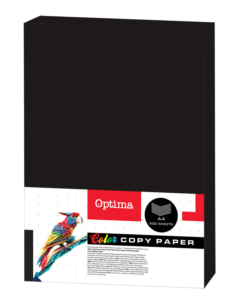 242678-EC Papir fotok.OPTIMA A4 intenziv BLACK 80gr. 500/1 UC405 P5
