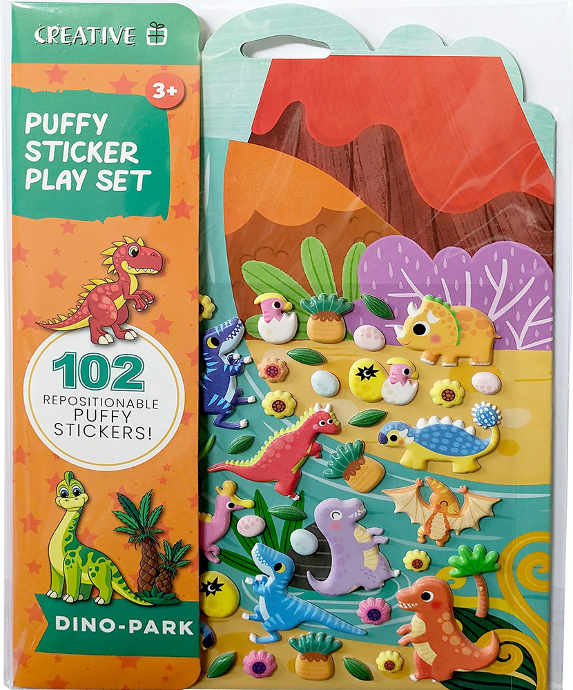 242711-EC Set za igranje puffy naljepnice 2D DINO PARK P50