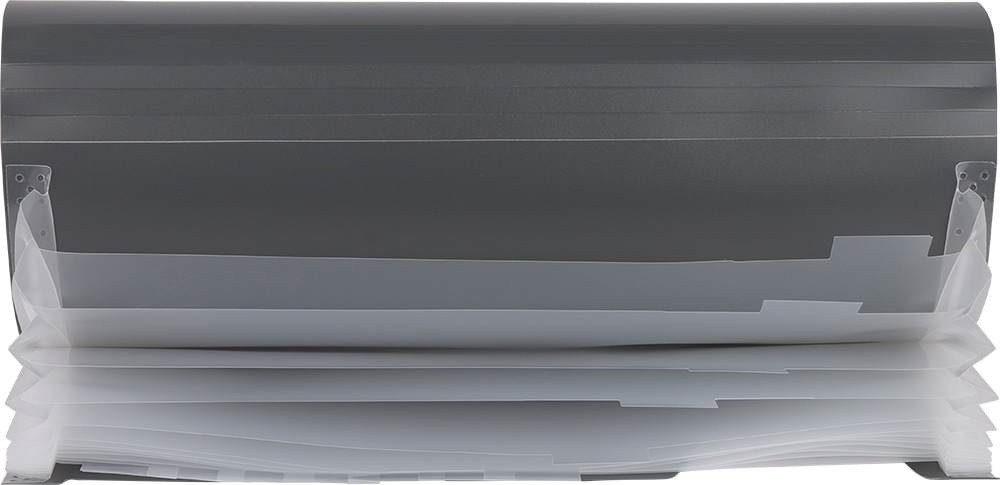 242973-EC Mapa harmonika PVC A4 12 preg. OPTIMA Office siva 120392 P12/48