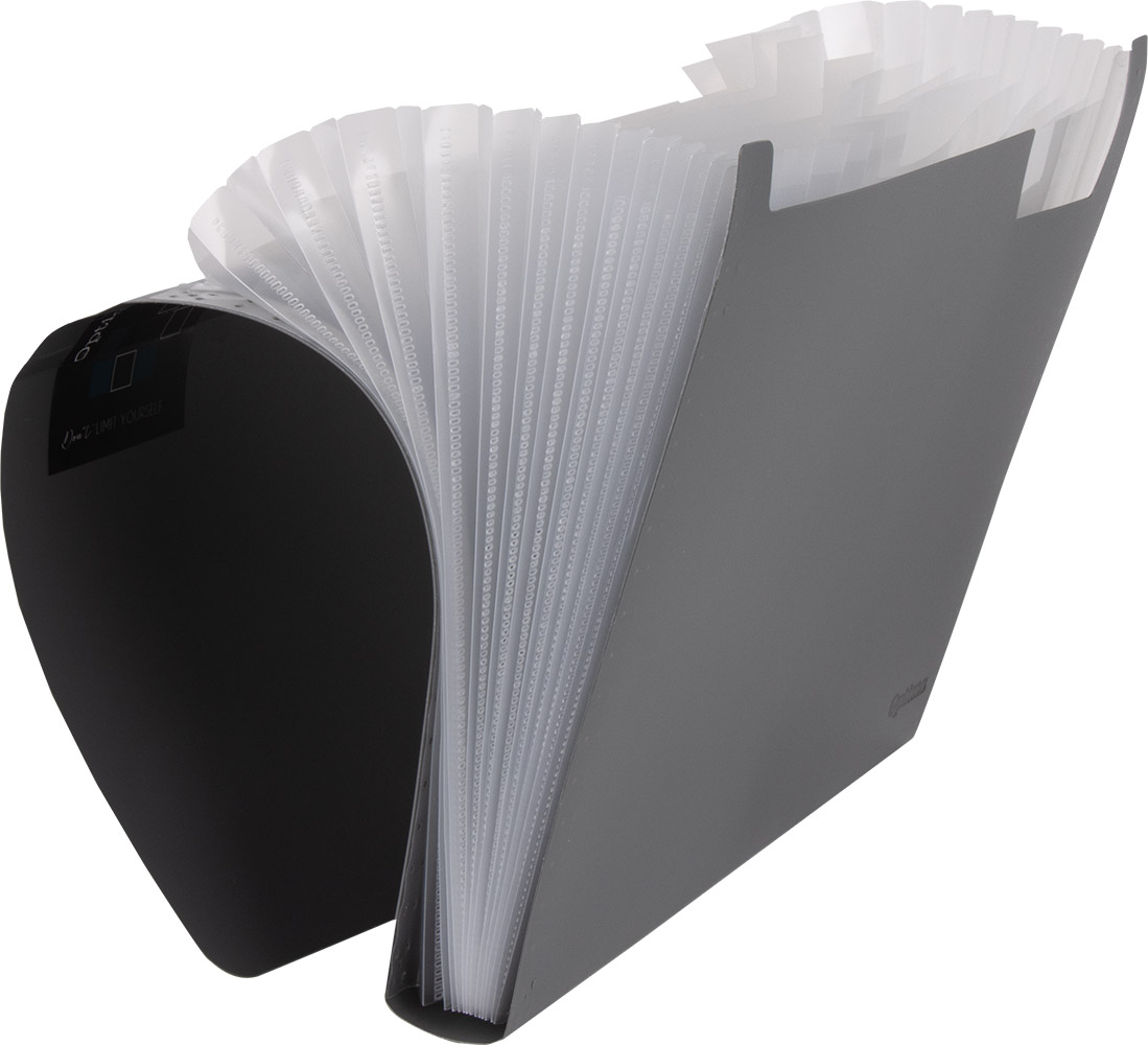 242973-EC Mapa harmonika PVC A4 12 preg. OPTIMA Office siva 120392 P12/48