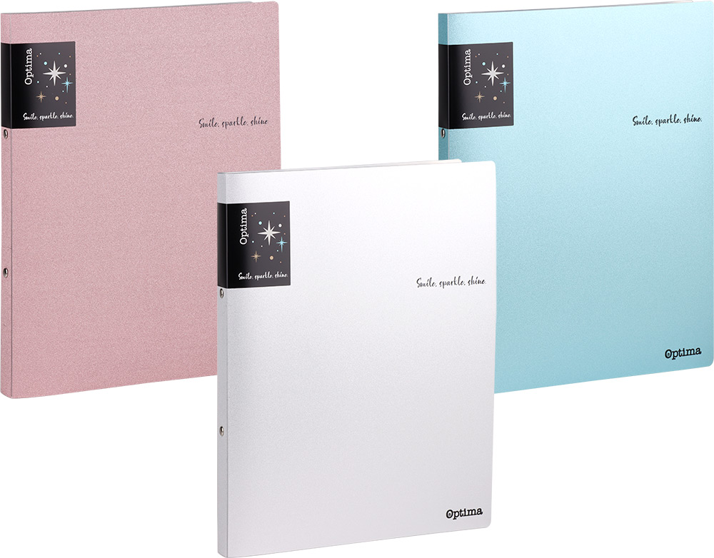 242985-EC Mapa prospekt A4-16mm 2R OPTIMA Glitter sort.boje 120378 P24/72