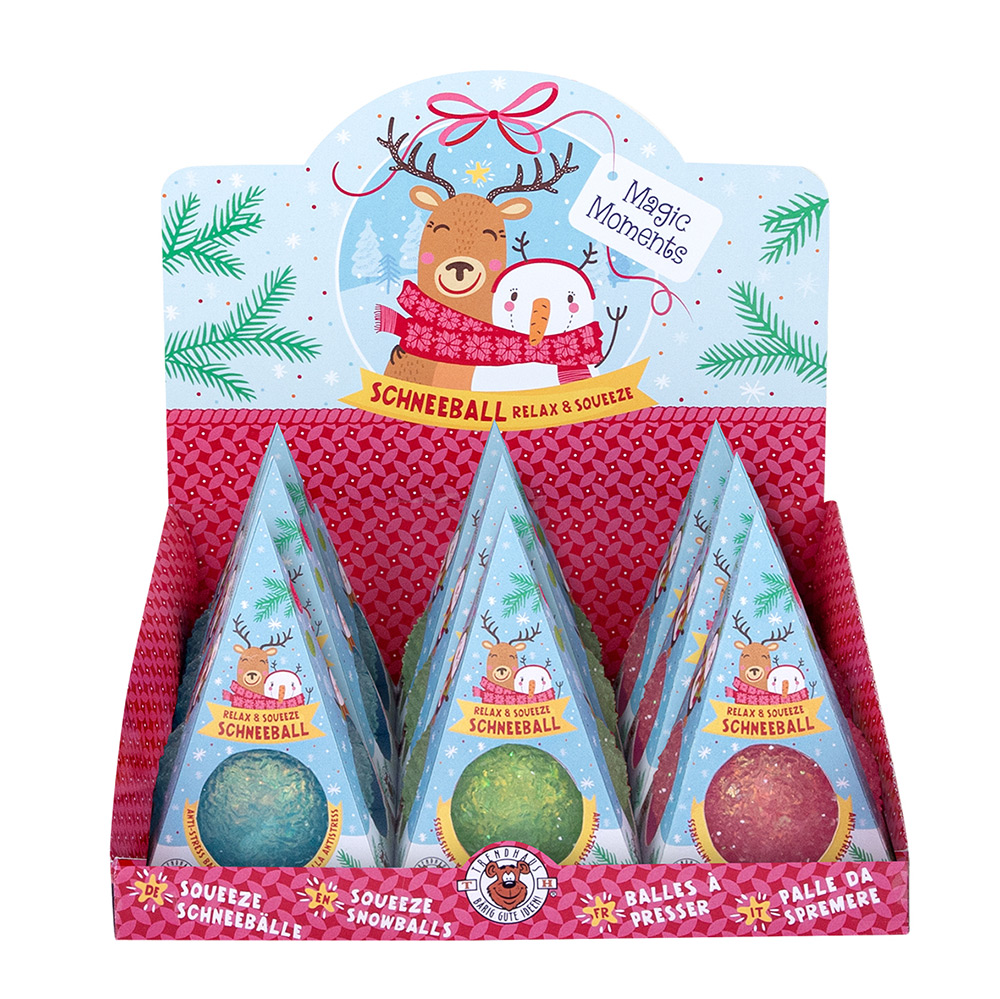 243088-EC Lopta za stiskanje/opuštanje s gliterima MAGIC MOMENTS,sort P9/45 Netto