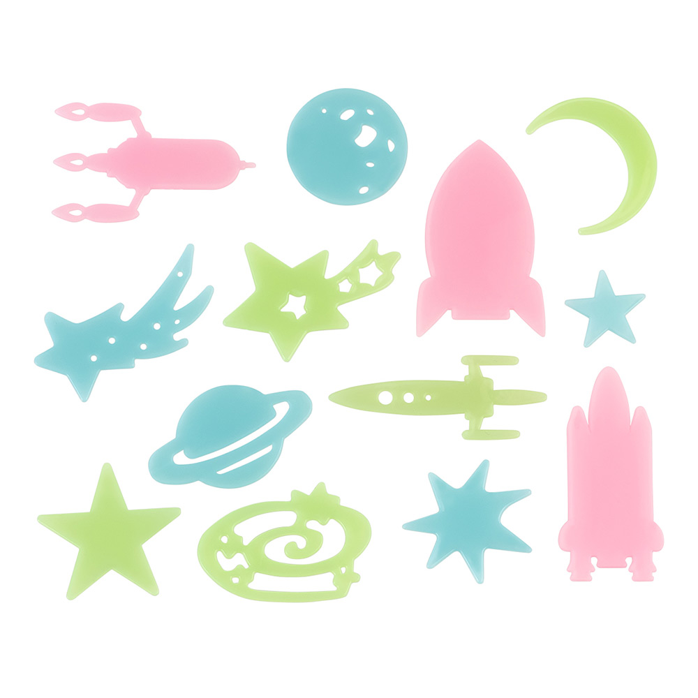 243091-EC Zidna naljepnica, svjetli u mraku SPACE ADVENTURE P8/80 NETTO