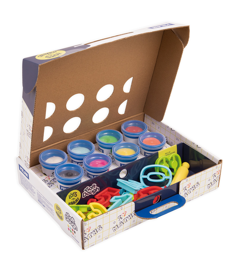 243139-EC Plastelin MILAN Soft Dough Lots of Numbers set 8 boja X 59g P6