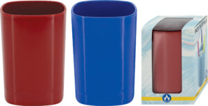 243303-EC Čaša za olovke ARK 95x65mm mix crvena/plava P105