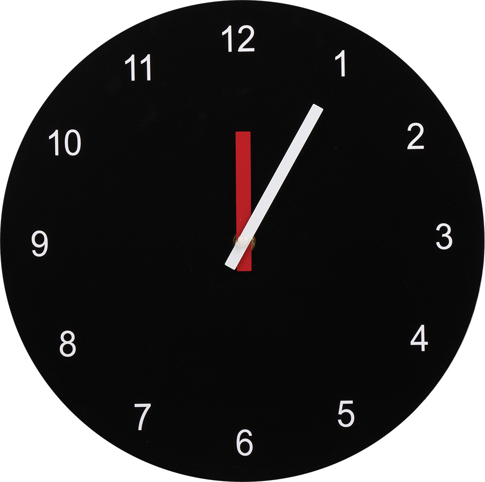 243438-EC Sat zidni Bueno MDF crni  30 cm P50