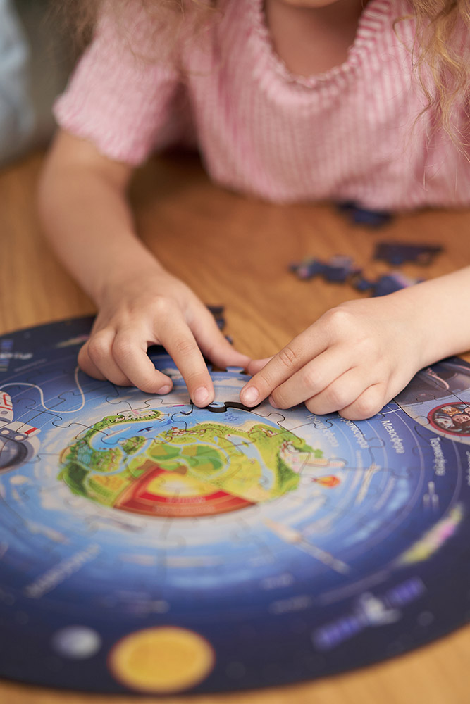 243474-EC Igra drvene puzzle ALAYSKY Earth&Space interaktivne u drvenoj kutiji IQ App P16