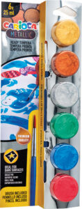 243487-EC Tempera 6/1 CARIOCA Metallic + kist 40426 P6/24