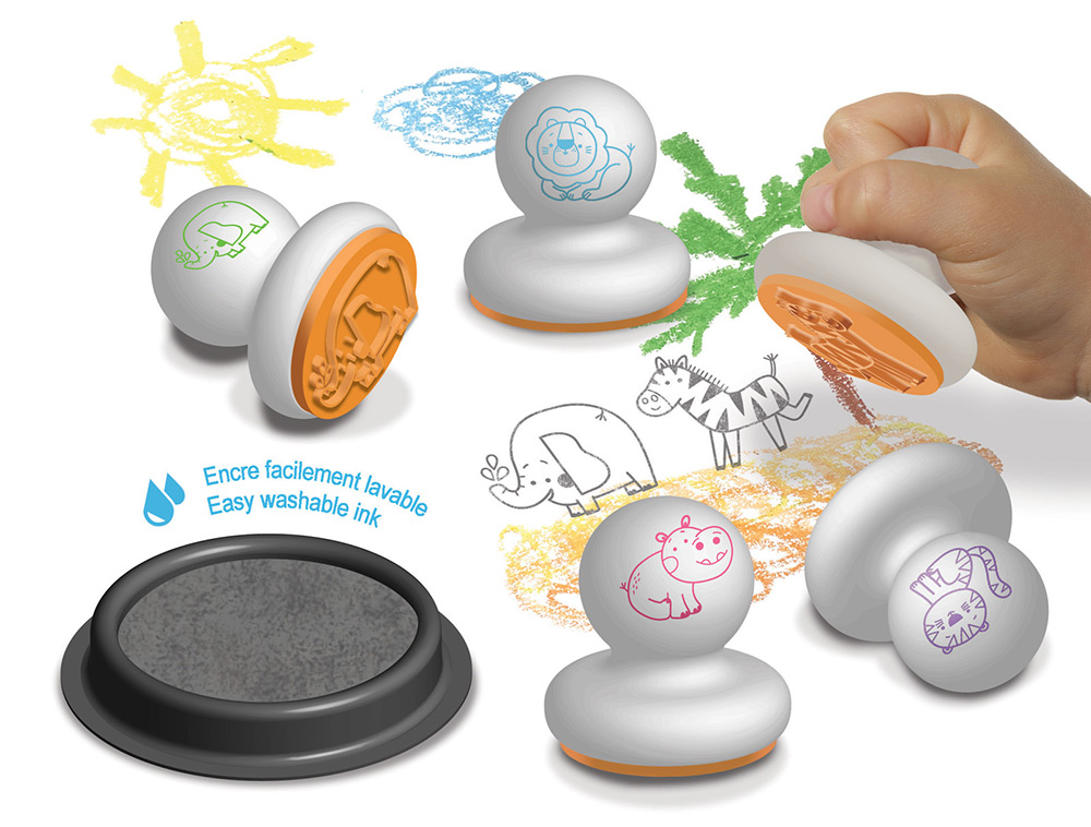 244507-EC Pečati 5/1 sa jastučićem za tintu CREALIGN Životinje savane P5