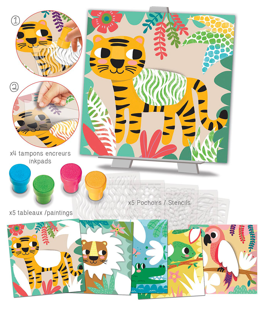 244508-EC Kreativni set šablona za motive CREALIGN Boje džungle P10