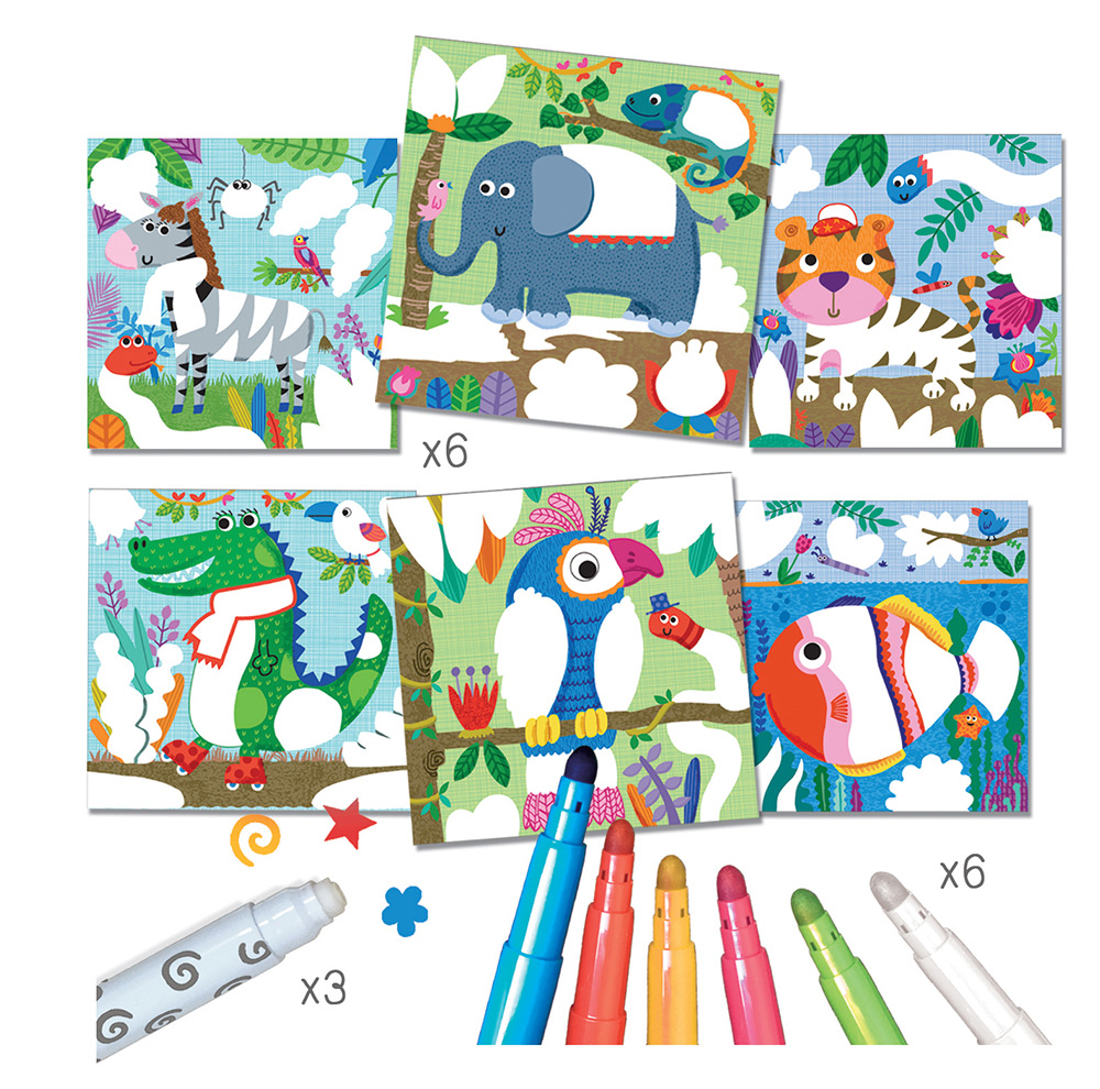 244518-EC Kreativni set čarobne boje CREALIGN Životinje džungle P5