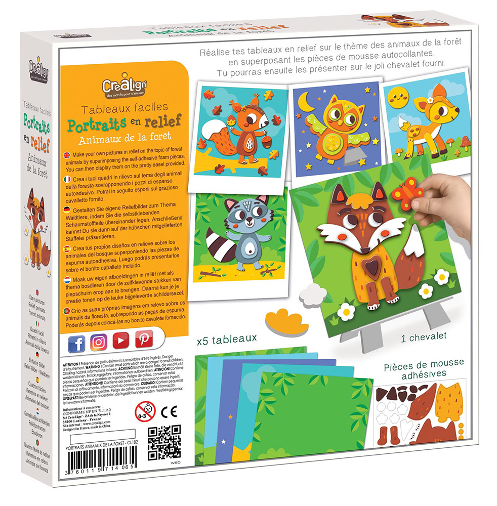 244520-EC Kreativni set reljefni portreti CREALIGN Šumske životinje P5