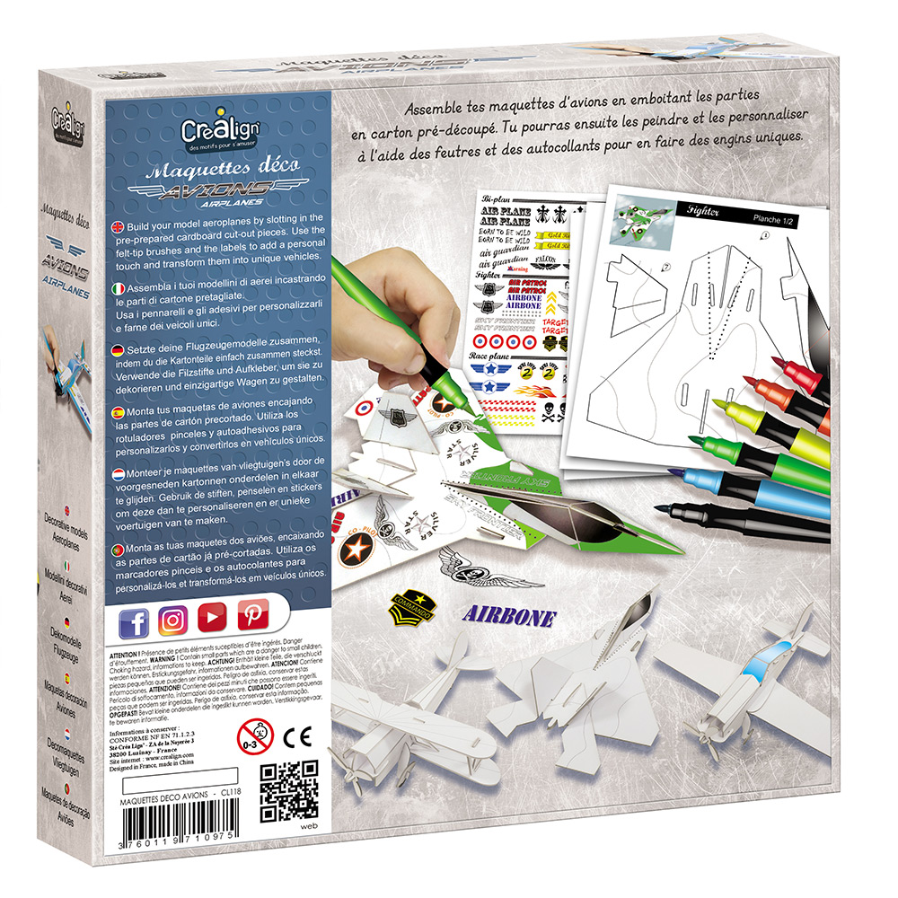244524-EC Kreativni set 3D maketa CREALIGN Avioni P5