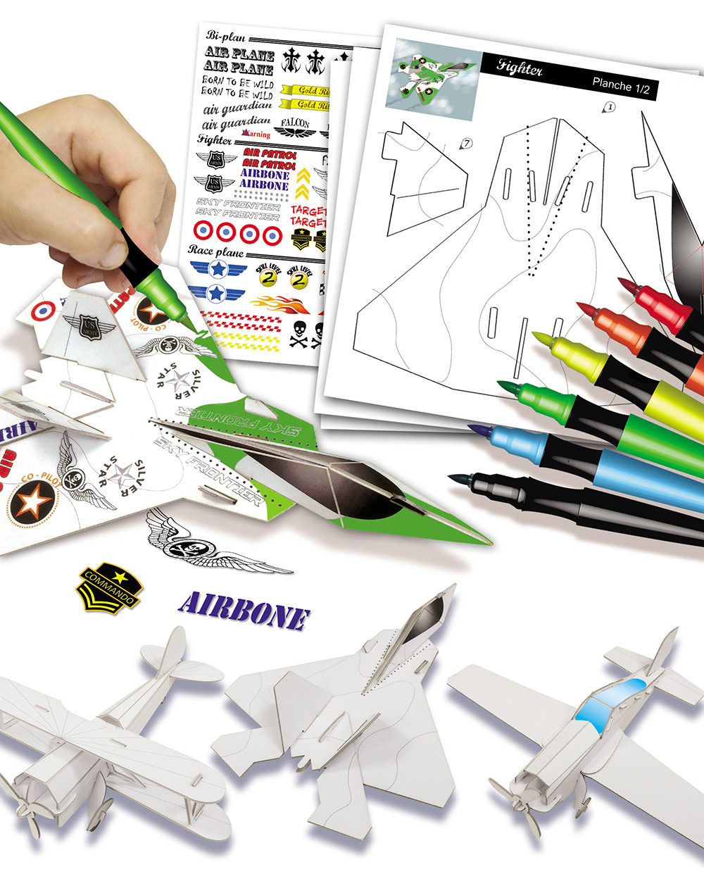 244524-EC Kreativni set 3D maketa CREALIGN Avioni P5