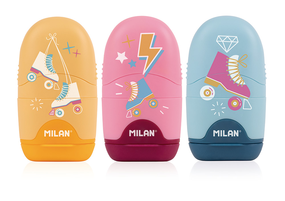 244533-EC Gumica+šiljilo MILAN Capsule Roller plastično s kućištem P16/160