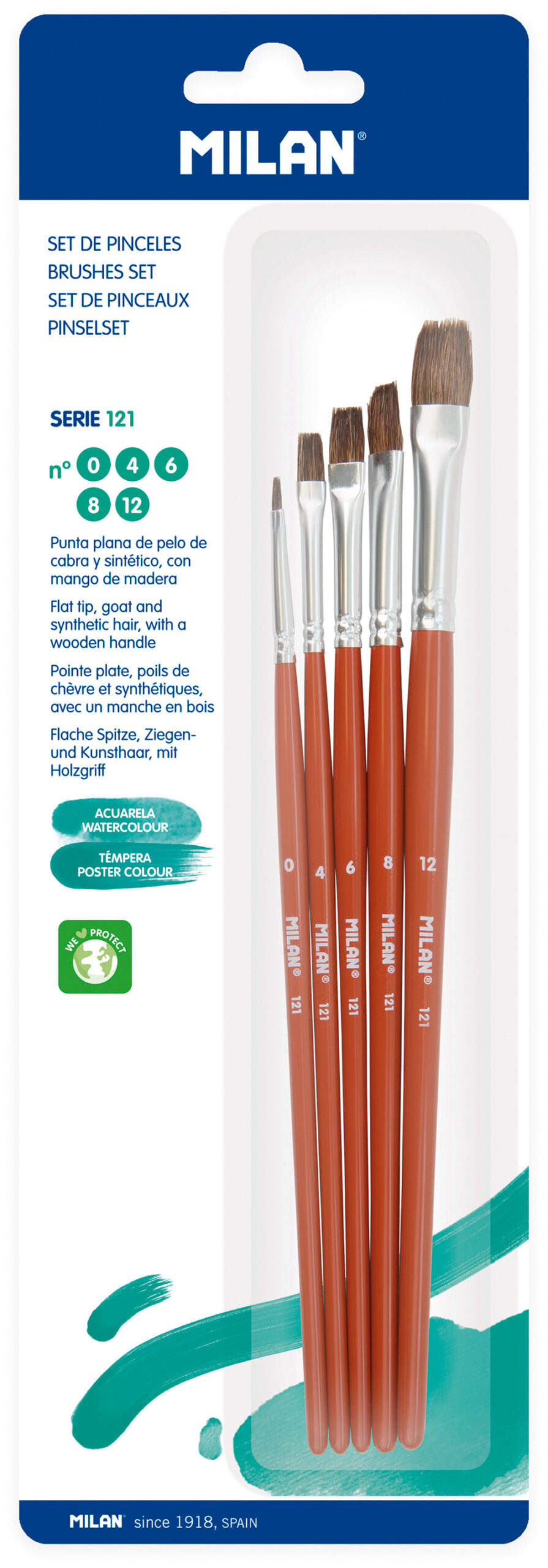 244554-EC Kist MILAN akvarel/vod.boje bls 5/1(br.0-4-6-8-12) serija 121 drv. drška P10/100