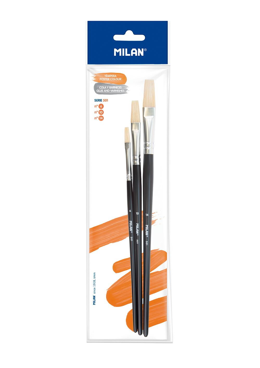 244559-EC Kist MILAN akrilne/uljane boje 3/1 (br.6-10-14) serija 501 drv.drška P10/100