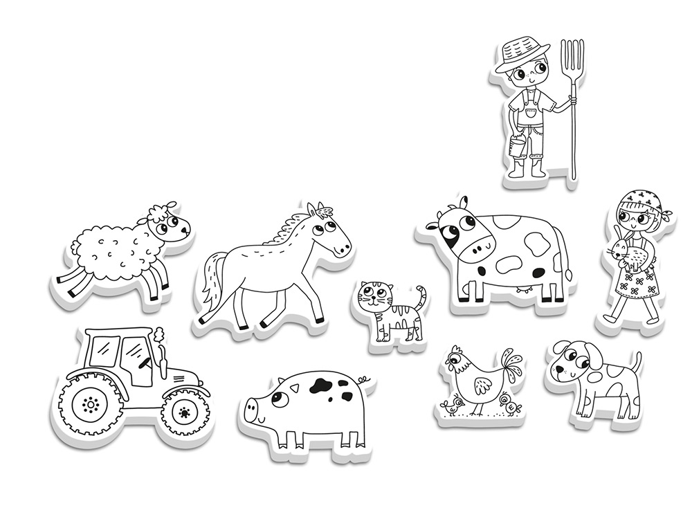 244583-EC Pečati 10/1 sa jastučićem za tintu CREALIGN Moja mala farma P5