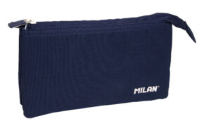244616-EC Pernica vrećica plosnata MILAN kolekcija 1918, navy blue 2 zipa 5 pretinaca P36
