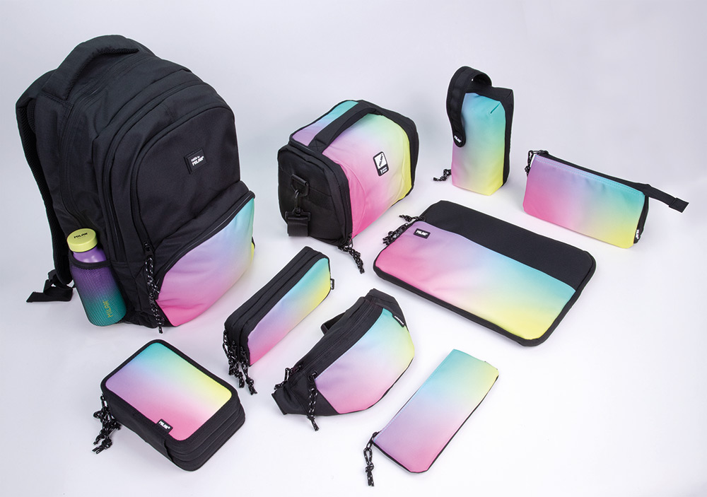 244622-EC Pernica vrećica MILAN 3 zipa Sunset crna P24