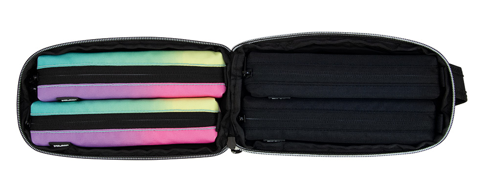 244627-EC Pernica četverostruka sa priborom MILAN Sunset crna P12