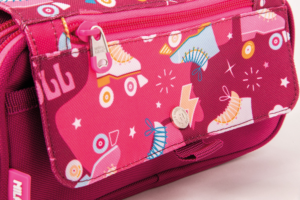 244641-EC Pernica vrećica MILAN 4 zipa sa preklopom Roller roza P24