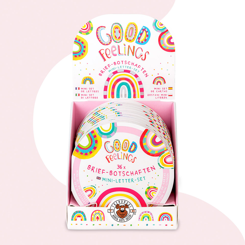 244743-EC Čestitka/kuverta mini s naljepnicama 36 kom GOOD FEELINGS P12/144 NETTO