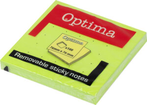 244758-EC Blok samoljepivi 76x76 neon zeleni OPTIMA 100L P12/216