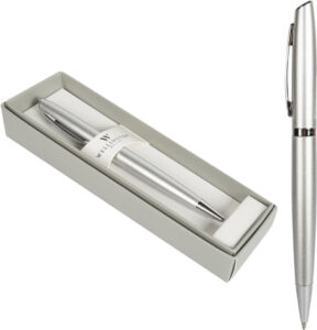 244848-EC Set pisaći Toledo Wellington kemijska olovka u poklon kutiji srebrna